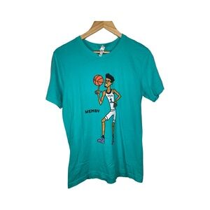 Victor Wemby spurs #1 Bella Canvas Turquoise Graphic Tee